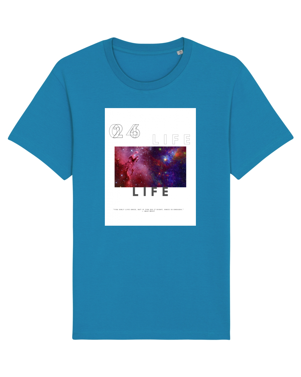 Tricou mânecă scurtă Unisex Rocker Azur