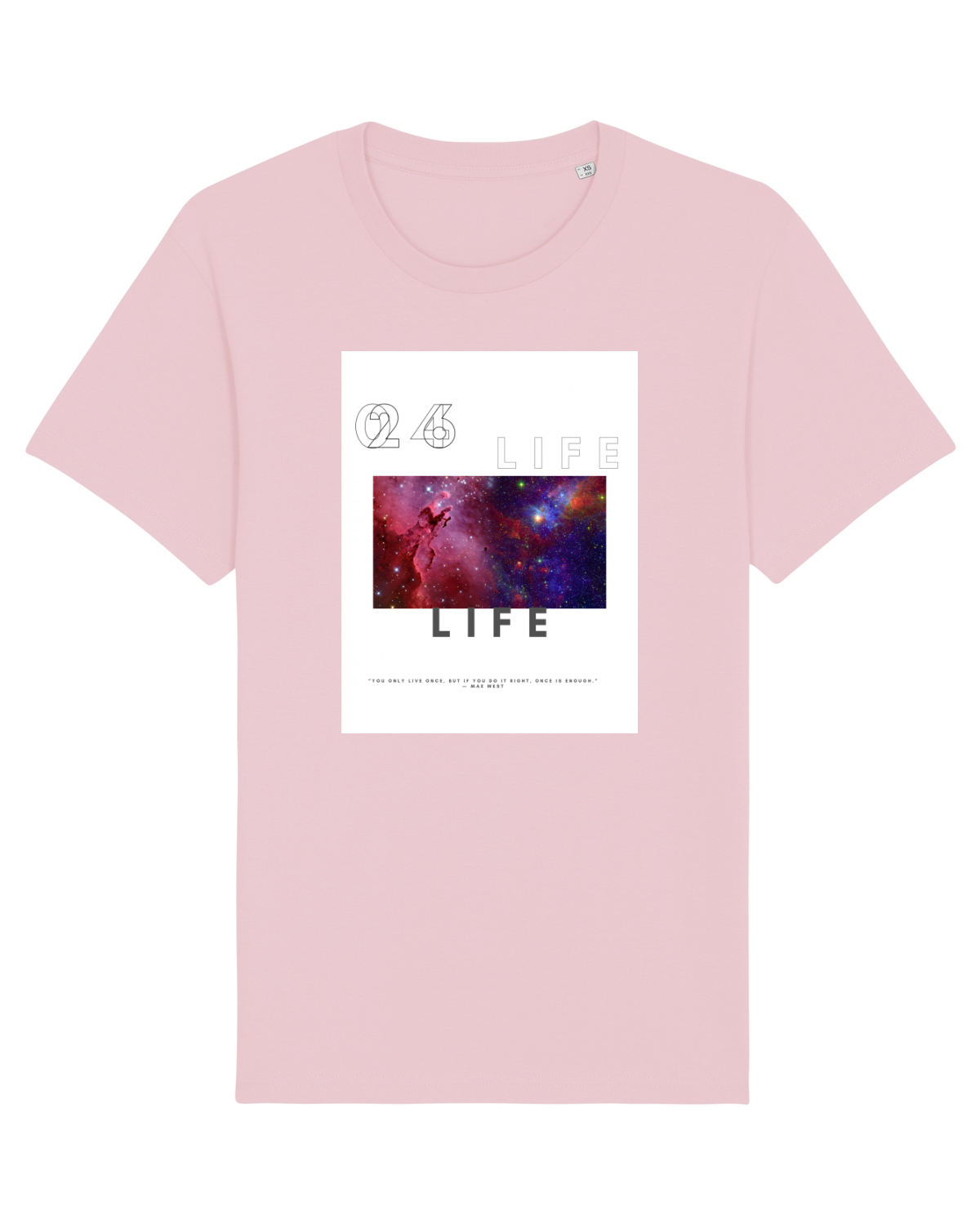 Tricou mânecă scurtă Unisex Rocker Cotton Pink