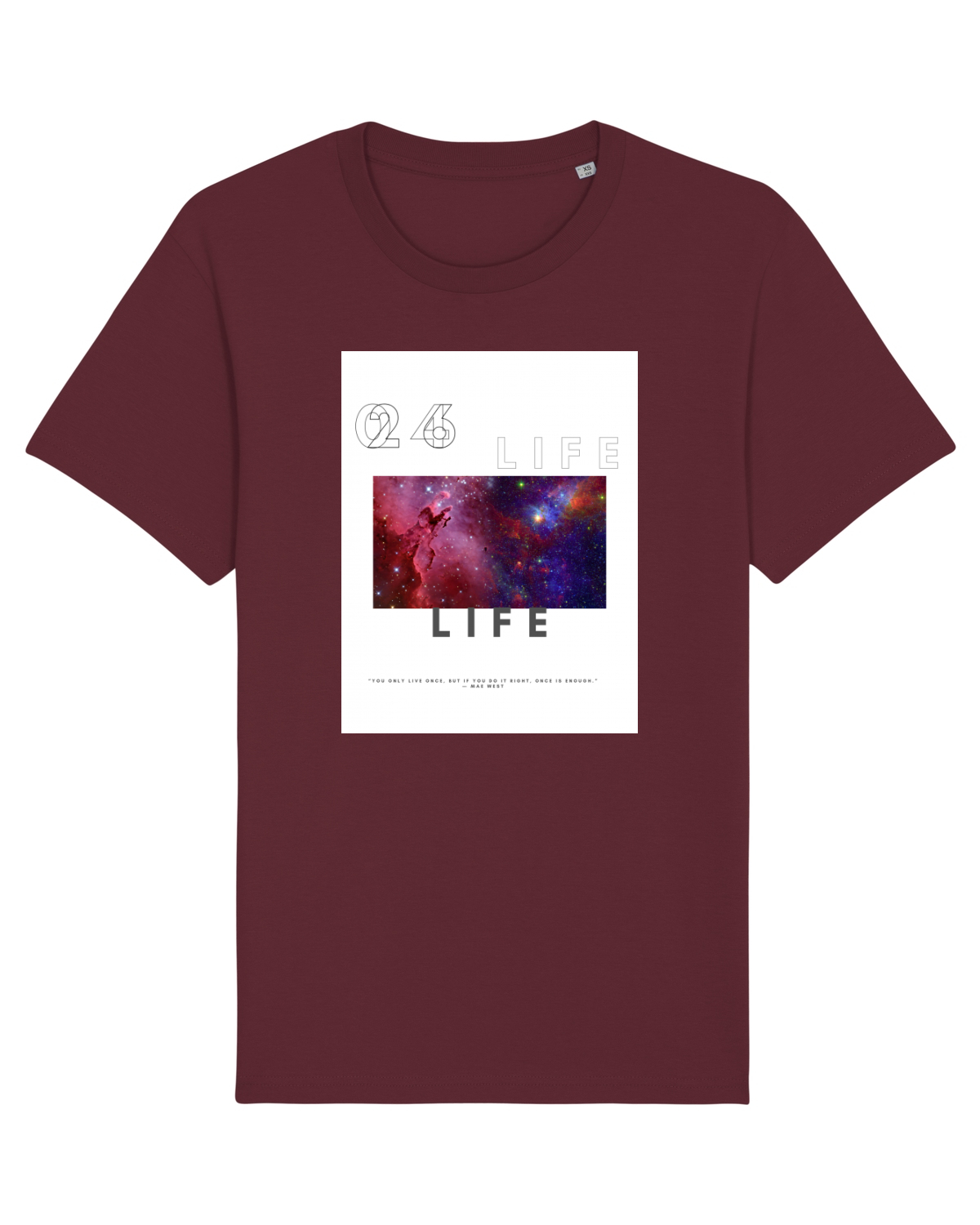 Tricou mânecă scurtă Unisex Rocker Burgundy