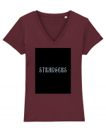 strangers Tricou mânecă scurtă guler V Damă Evoker