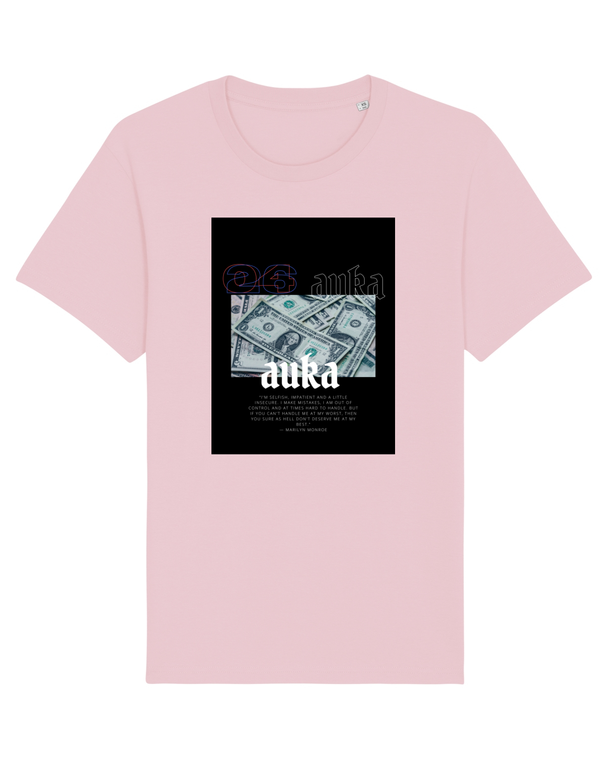 Tricou mânecă scurtă Unisex Rocker Cotton Pink