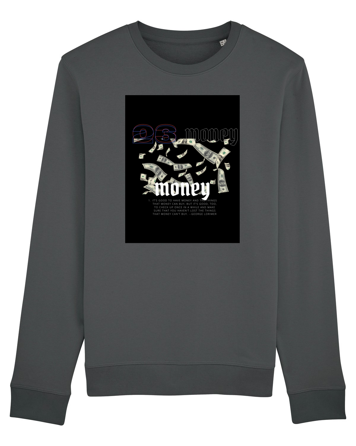 Bluză mânecă lungă Unisex Rise Anthracite