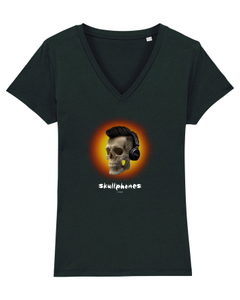 Craniu cu casti - skullphones 07 portocaliu Black