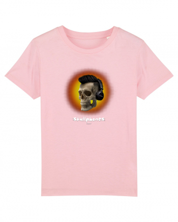 Craniu cu casti - skullphones 07 portocaliu Cotton Pink