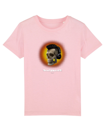 Craniu cu casti - skullphones 07 portocaliu Cotton Pink