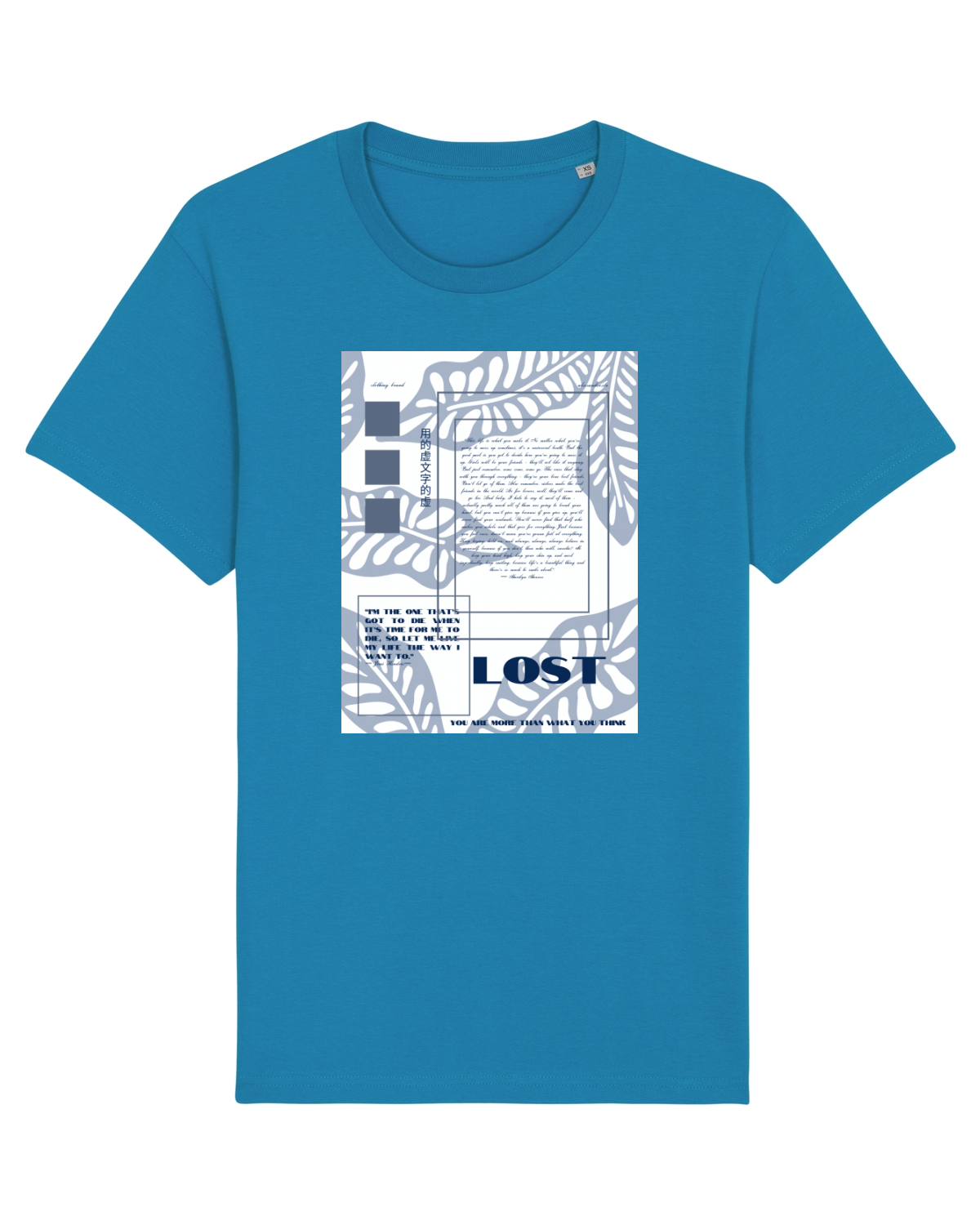 Tricou mânecă scurtă Unisex Rocker Azur