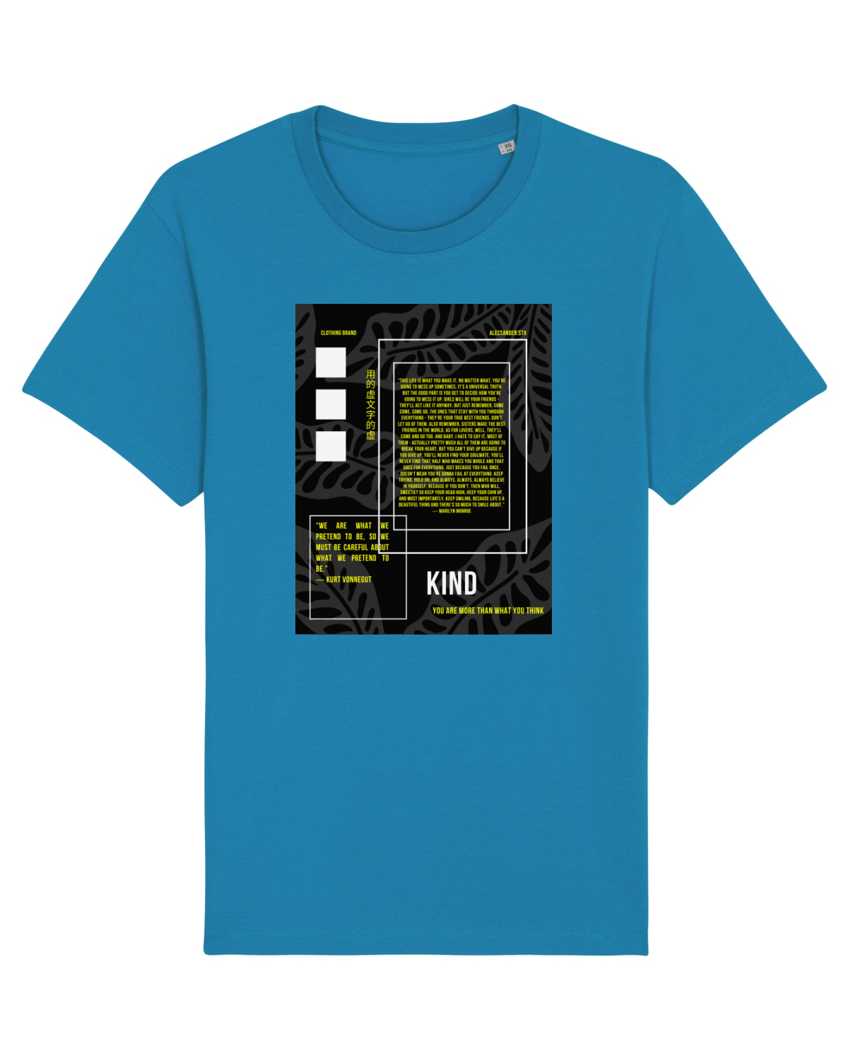 Tricou mânecă scurtă Unisex Rocker Azur