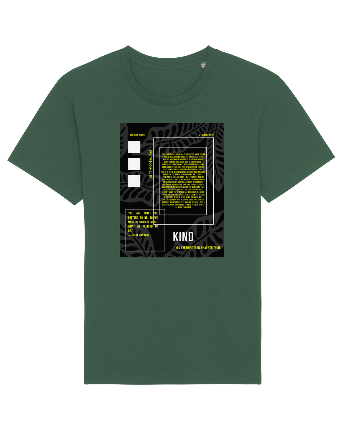 Tricou mânecă scurtă Unisex Rocker Bottle Green