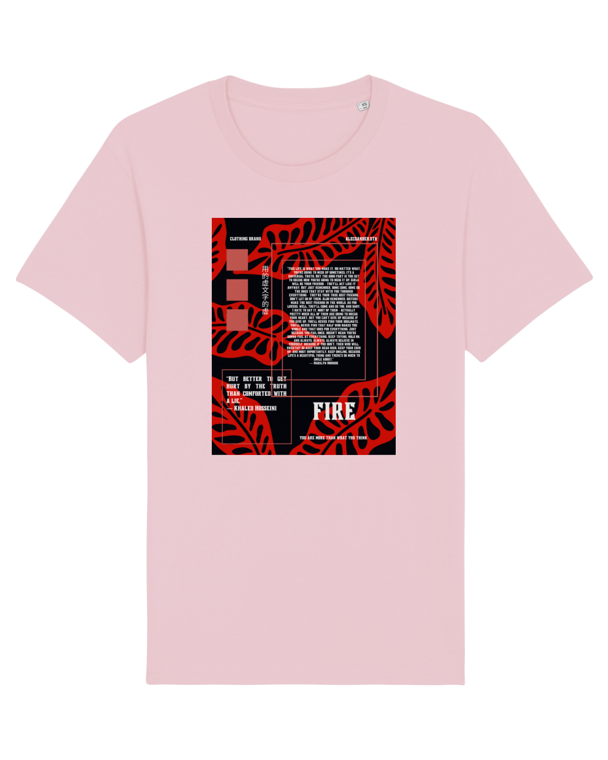 Tricou mânecă scurtă Unisex Rocker Cotton Pink