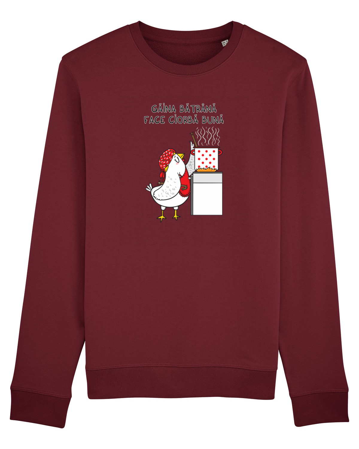 Bluză mânecă lungă Unisex Rise Burgundy