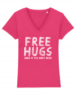 Free hugs Tricou mânecă scurtă guler V Damă Evoker