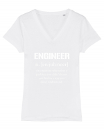 ENGINEER Tricou mânecă scurtă guler V Damă Evoker