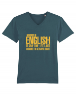 ENGLISH Tricou mânecă scurtă guler V Bărbat Presenter