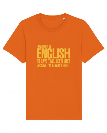 ENGLISH Bright Orange