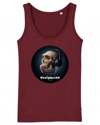 Craniu cu casti - skullphones 17 Burgundy