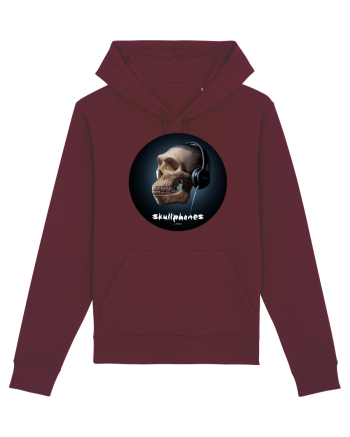 Craniu cu casti - skullphones 17 Burgundy