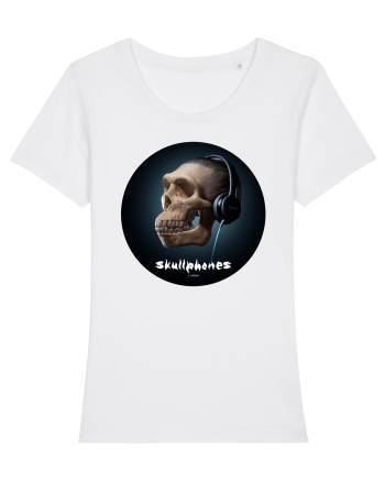 Craniu cu casti - skullphones 17 White