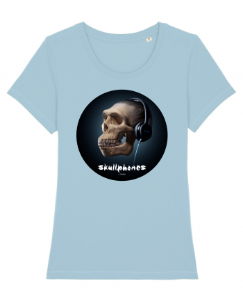 Craniu cu casti - skullphones 17 Sky Blue