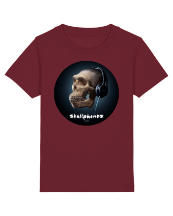 Craniu cu casti - skullphones 17 Burgundy