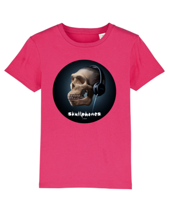Craniu cu casti - skullphones 17 Raspberry