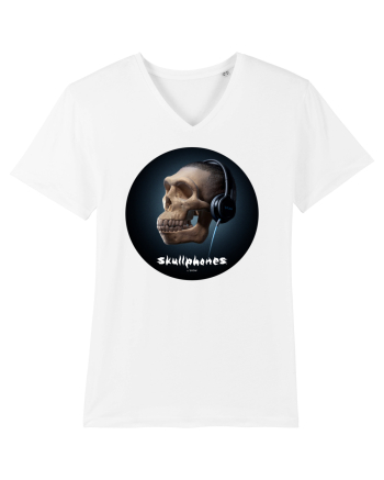 Craniu cu casti - skullphones 17 White