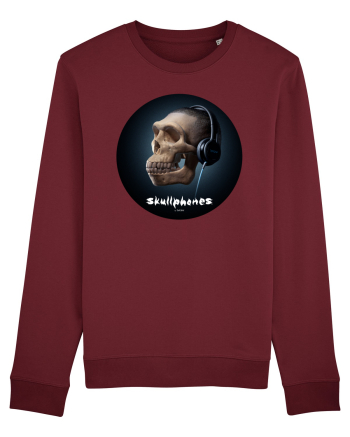 Craniu cu casti - skullphones 17 Burgundy