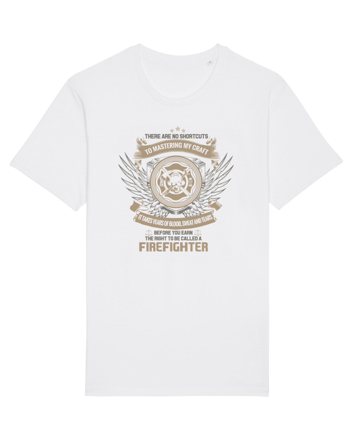 Tricou mânecă scurtă Unisex Rocker White
