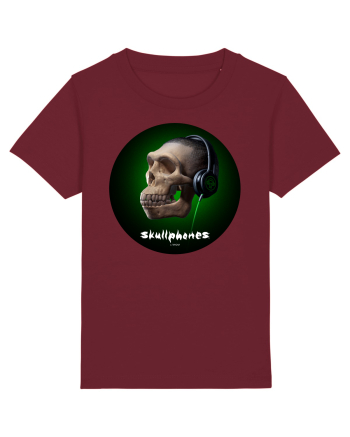 Craniu cu casti - skullphones 18 Burgundy