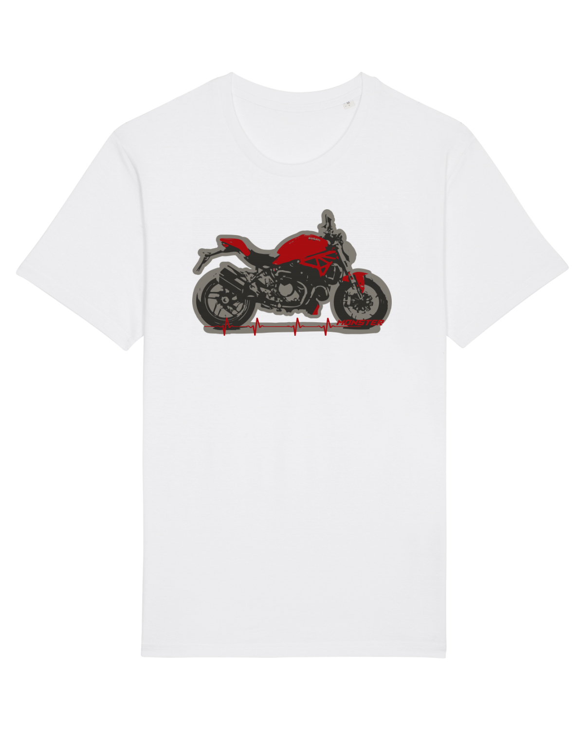 Tricou mânecă scurtă Unisex Rocker White