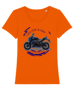 Street Motorcycle Tricou mânecă scurtă guler larg fitted Damă Expresser