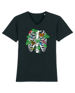 Butterfly ribcage Tricou mânecă scurtă guler V Bărbat Presenter
