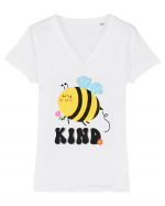 Bee Kind Tricou mânecă scurtă guler V Damă Evoker