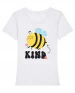 Bee Kind Tricou mânecă scurtă guler larg fitted Damă Expresser