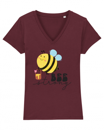 Bee Strong Burgundy