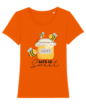 Honey Life Is Sweet Bright Orange