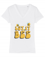 Let it Bee Tricou mânecă scurtă guler V Damă Evoker