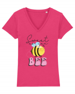 Sweet As Can Bee Tricou mânecă scurtă guler V Damă Evoker