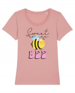 Sweet As Can Bee Tricou mânecă scurtă guler larg fitted Damă Expresser