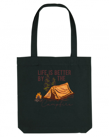 Life is better by the campfire Black