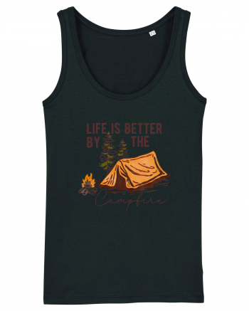 Life is better by the campfire Black