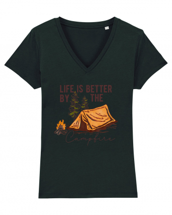 Life is better by the campfire Black