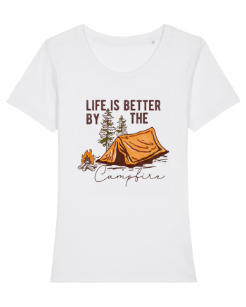 Life is better by the campfire White