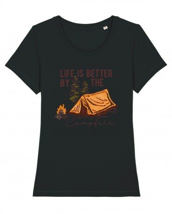 Life is better by the campfire Black