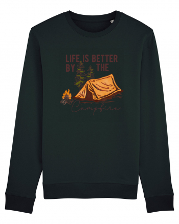 Life is better by the campfire Black