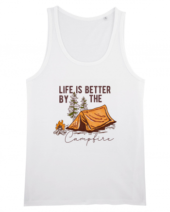 Life is better by the campfire White