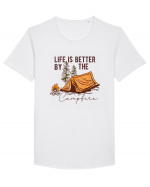 Life is better by the campfire Tricou mânecă scurtă guler larg Bărbat Skater