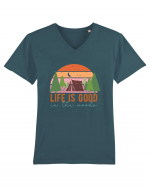 Life is good in the woods Tricou mânecă scurtă guler V Bărbat Presenter