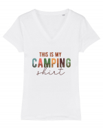 This is my camping shirt Tricou mânecă scurtă guler V Damă Evoker