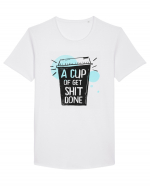 A Cup of Get Shit Done Tricou mânecă scurtă guler larg Bărbat Skater