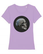 Craniu (cu creier) skullbrain 01 Tricou mânecă scurtă guler larg fitted Damă Expresser